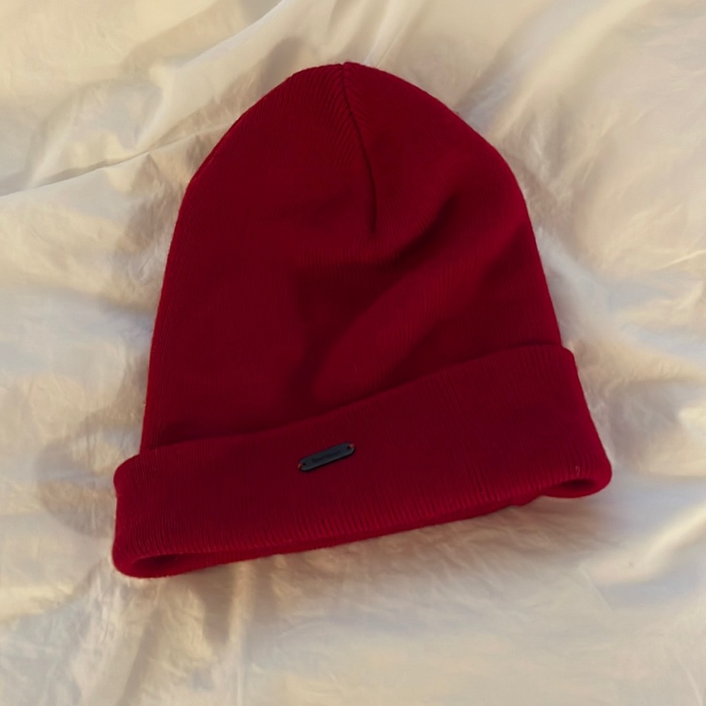 Red Barbour Beanie